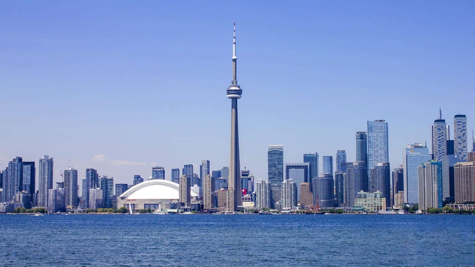 The Toronto skyline from the lake